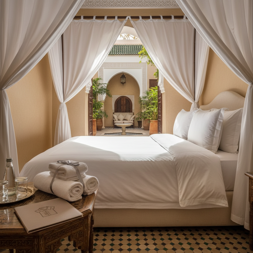 Marrakech de Luxe : Locations Saisonnières & Service LingeGo Inégalé